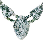 Jay King Sterling Silver Multicolor Moss Agate Necklace 18" .925